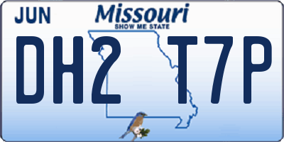 MO license plate DH2T7P