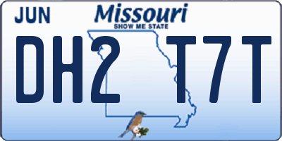 MO license plate DH2T7T
