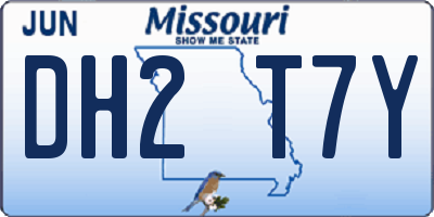 MO license plate DH2T7Y