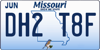 MO license plate DH2T8F