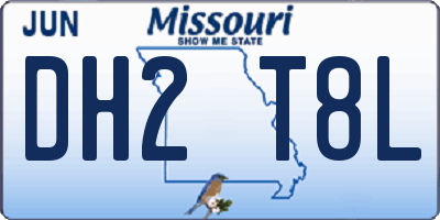 MO license plate DH2T8L