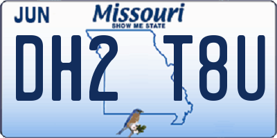 MO license plate DH2T8U