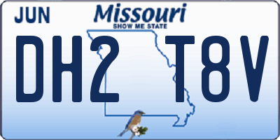 MO license plate DH2T8V