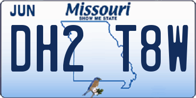 MO license plate DH2T8W
