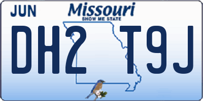 MO license plate DH2T9J