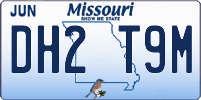 MO license plate DH2T9M
