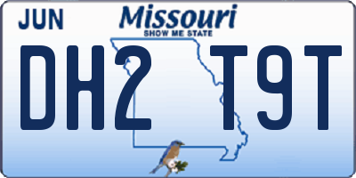 MO license plate DH2T9T