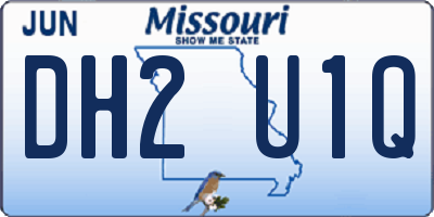 MO license plate DH2U1Q