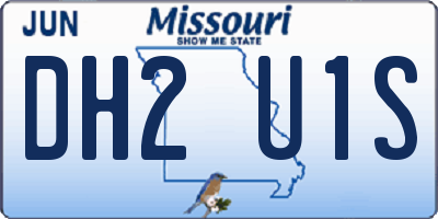 MO license plate DH2U1S