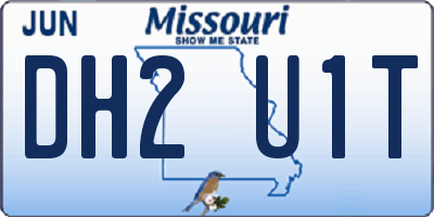 MO license plate DH2U1T