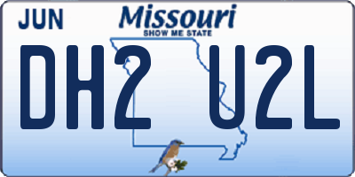MO license plate DH2U2L