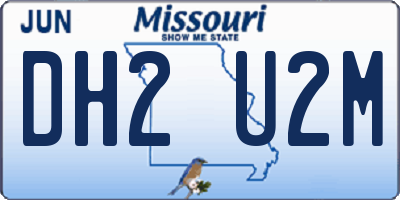 MO license plate DH2U2M