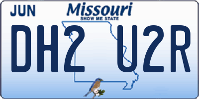 MO license plate DH2U2R