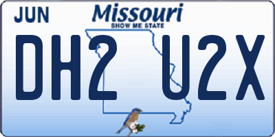 MO license plate DH2U2X