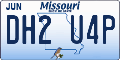 MO license plate DH2U4P