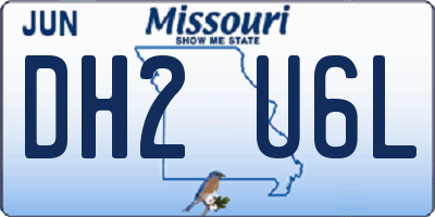 MO license plate DH2U6L