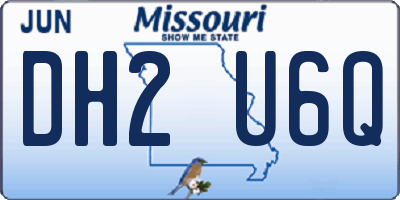 MO license plate DH2U6Q