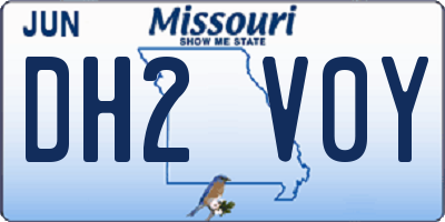 MO license plate DH2V0Y