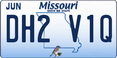 MO license plate DH2V1Q