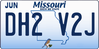 MO license plate DH2V2J