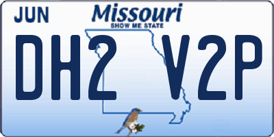 MO license plate DH2V2P