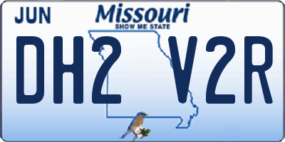 MO license plate DH2V2R