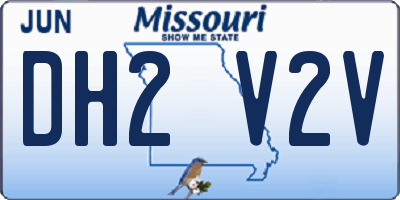 MO license plate DH2V2V