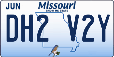 MO license plate DH2V2Y