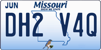 MO license plate DH2V4Q