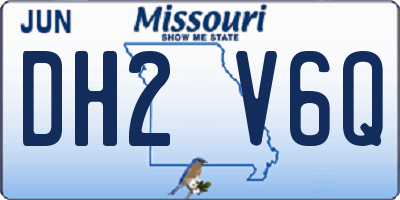 MO license plate DH2V6Q