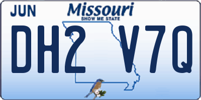 MO license plate DH2V7Q