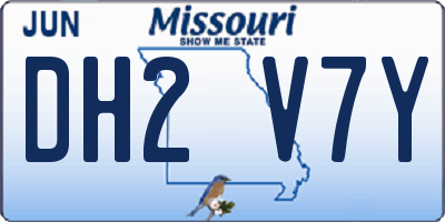 MO license plate DH2V7Y