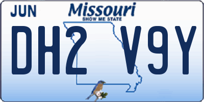 MO license plate DH2V9Y