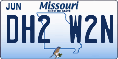 MO license plate DH2W2N