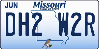 MO license plate DH2W2R