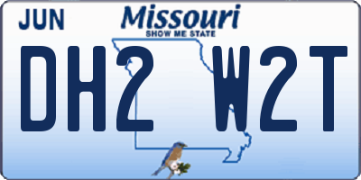 MO license plate DH2W2T