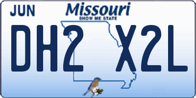 MO license plate DH2X2L