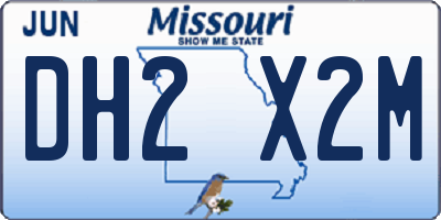 MO license plate DH2X2M