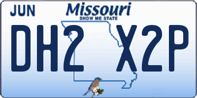 MO license plate DH2X2P