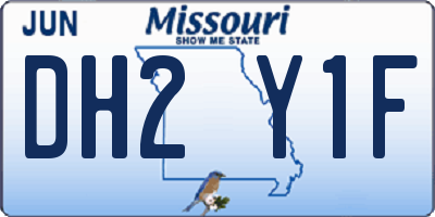 MO license plate DH2Y1F