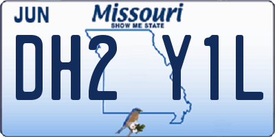 MO license plate DH2Y1L