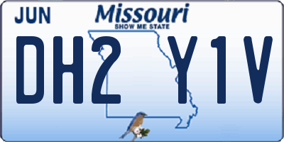 MO license plate DH2Y1V