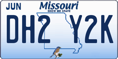 MO license plate DH2Y2K