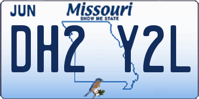 MO license plate DH2Y2L