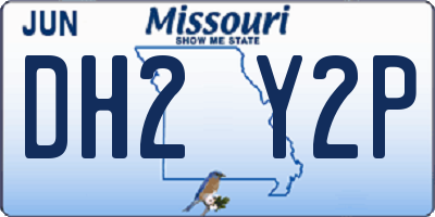 MO license plate DH2Y2P
