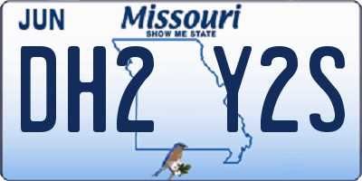 MO license plate DH2Y2S