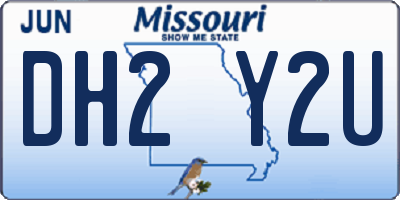 MO license plate DH2Y2U