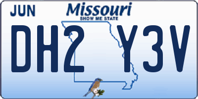 MO license plate DH2Y3V