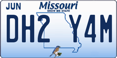 MO license plate DH2Y4M