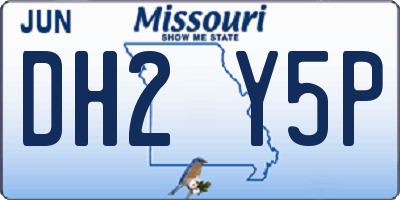 MO license plate DH2Y5P